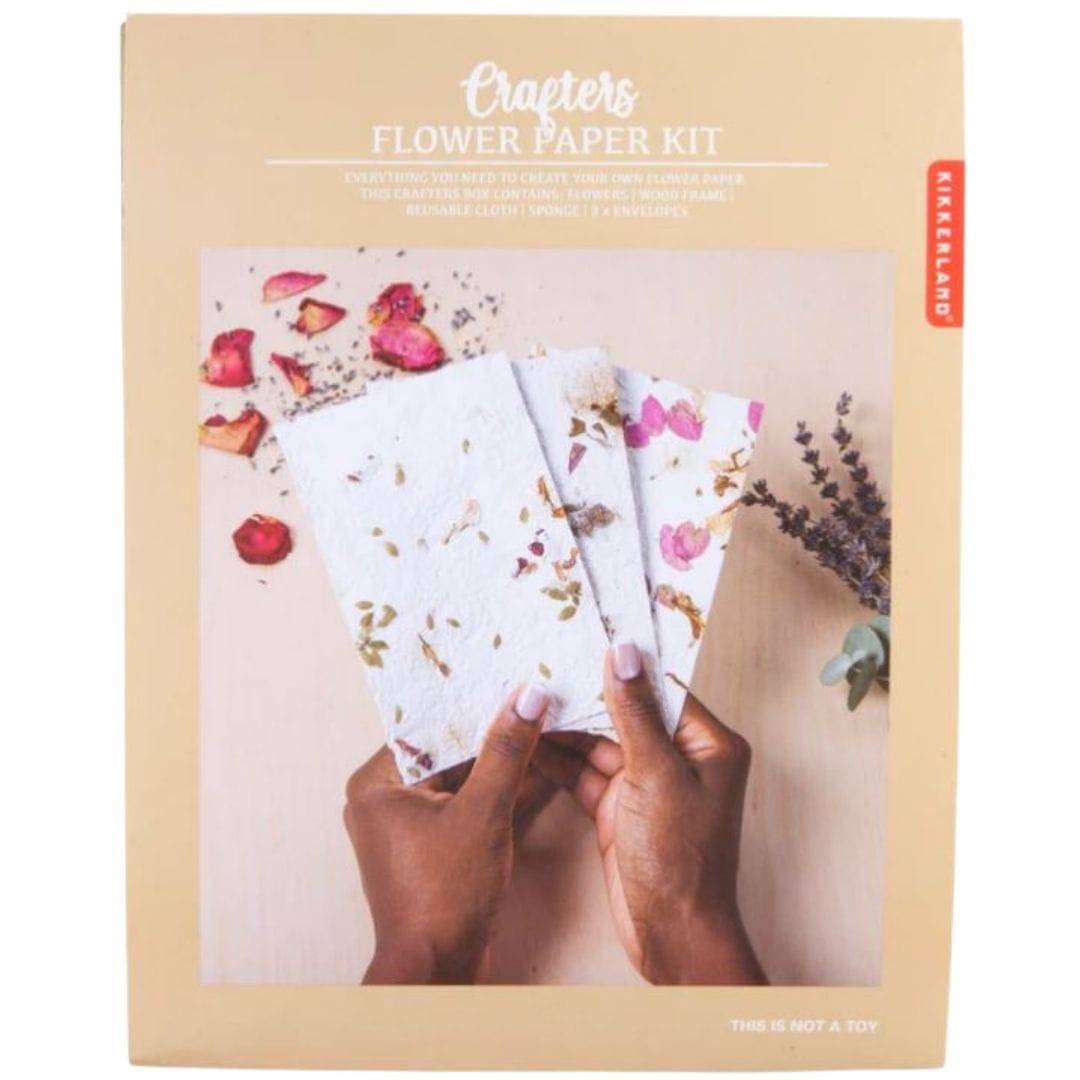 Crafters Flower Paper Kit-front of box