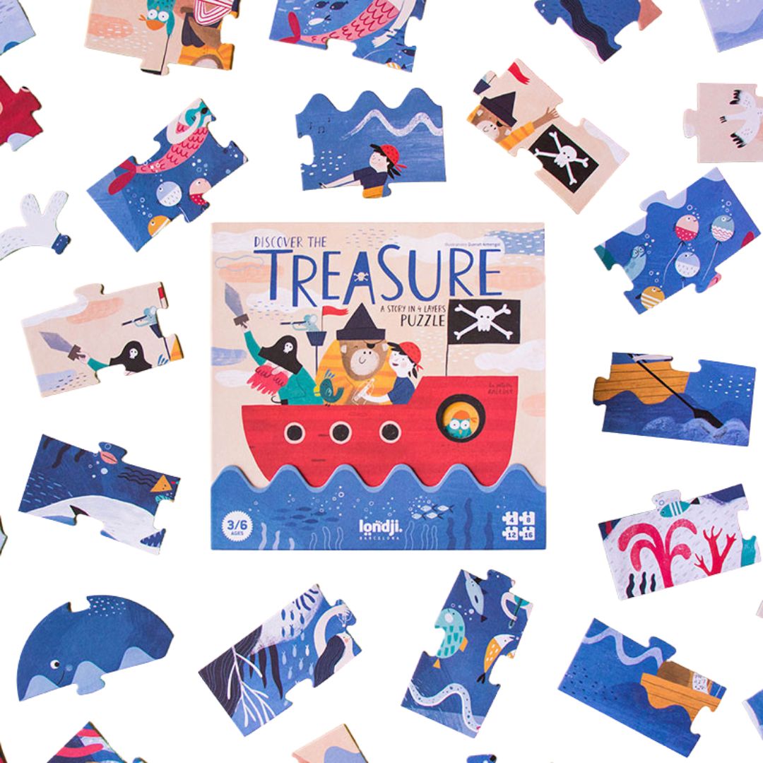 Londji Discover the Treasure - Set of 4 Puzzles -  - Bella Luna Toys