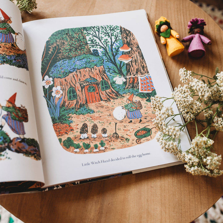 Illustration inside of Little Witch Hazel picture book by Phoebe Wahl