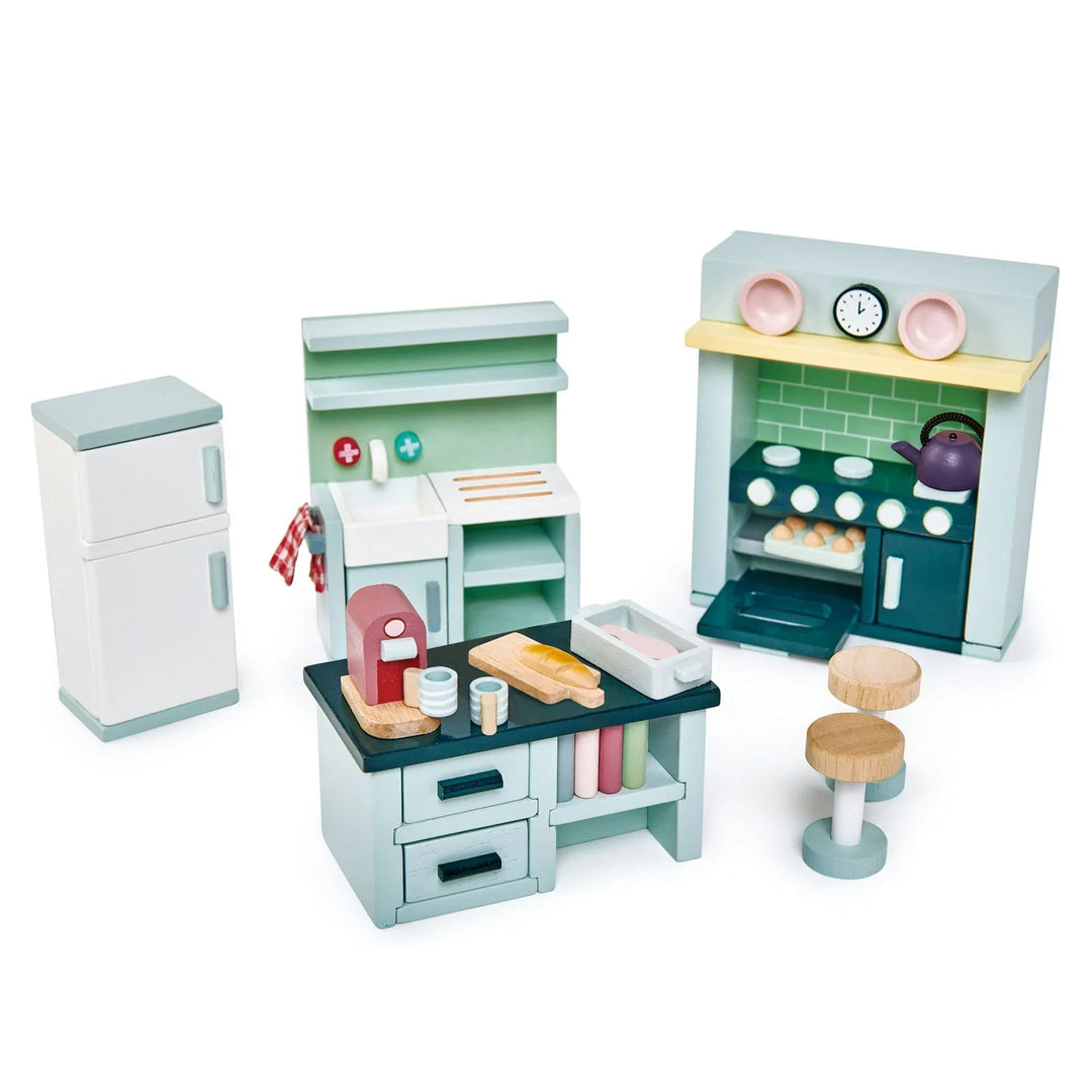Tender Leaf Toys - Dovetail Wooden Dollhouse Kitchen Set - Bella Luna Toys