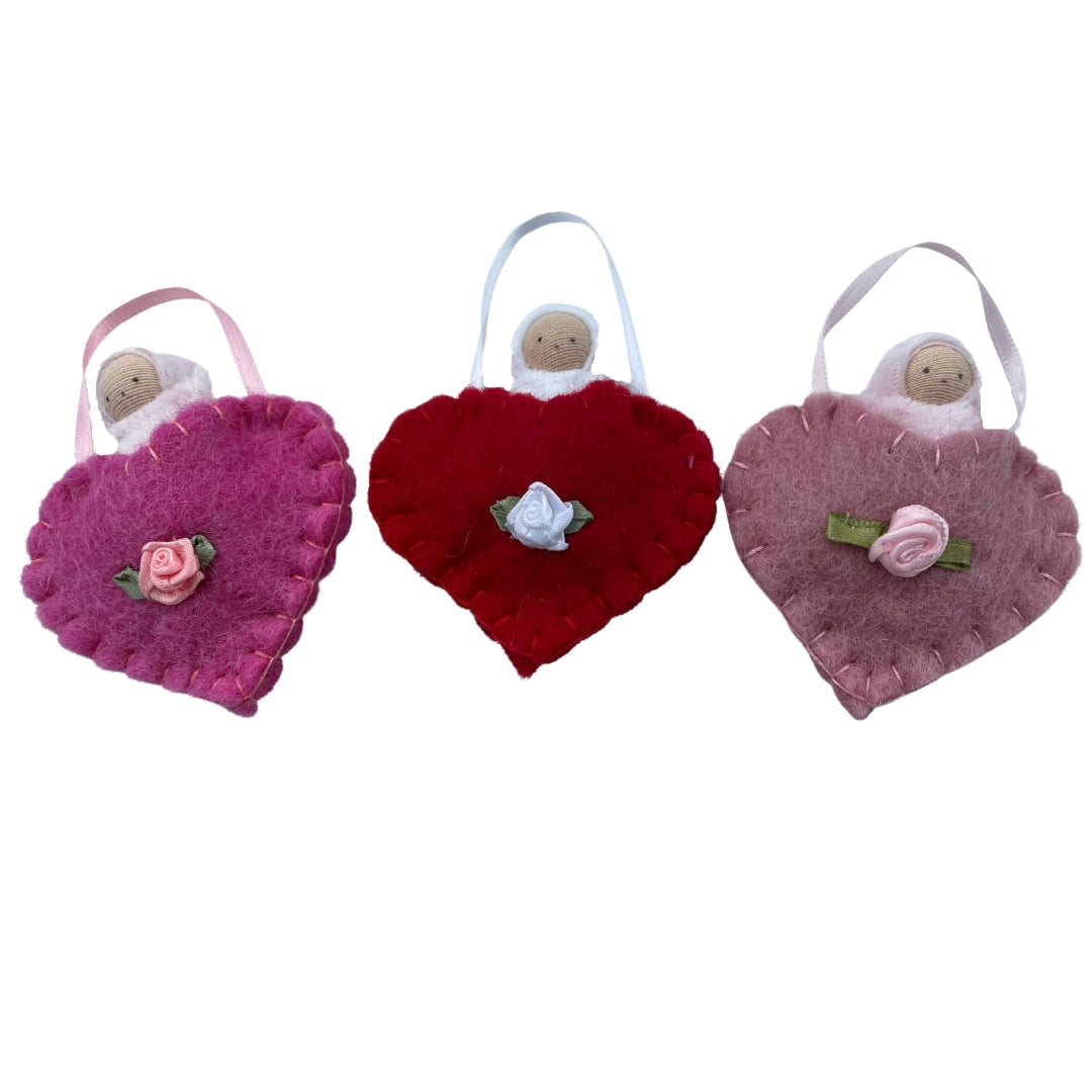 Fairyshadow - Felt Heart Pocket Baby - Bella Luna Toys