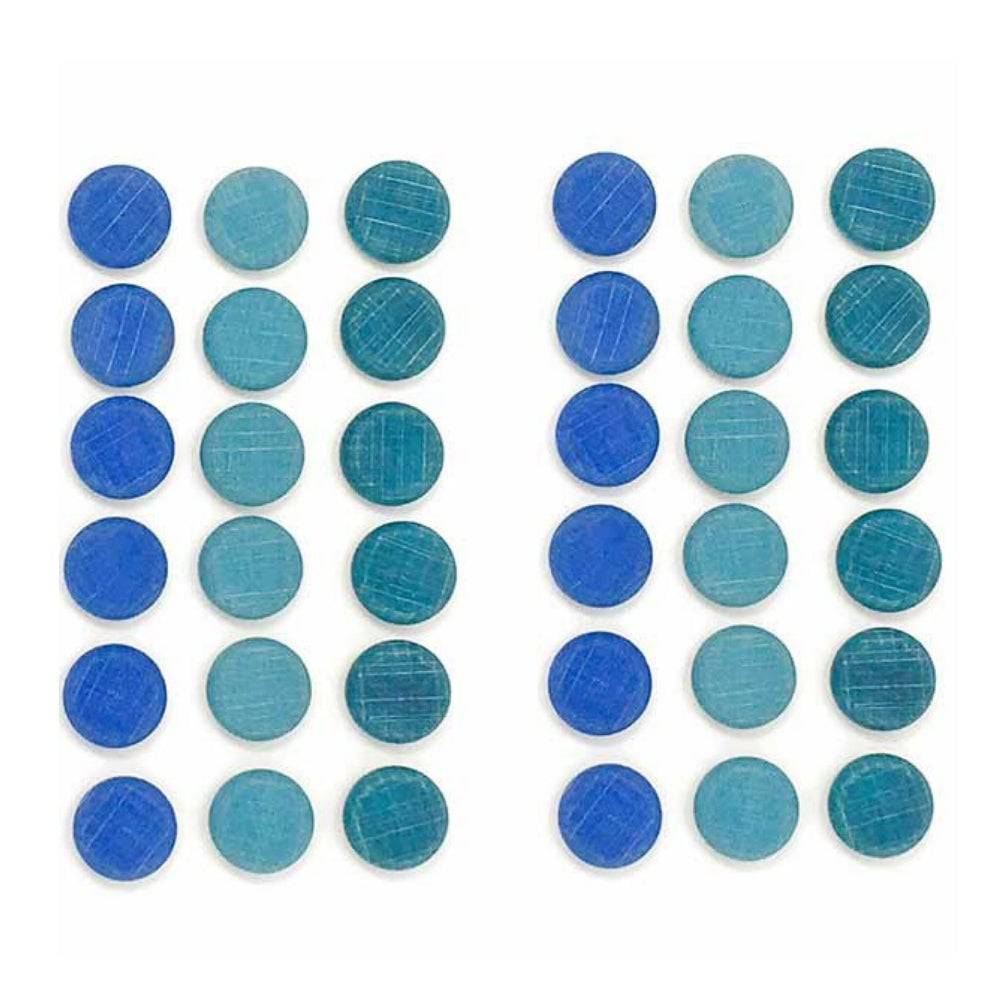 Grapat - Wooden Mandala Set - Little Blue Coins - Bella Luna Toys