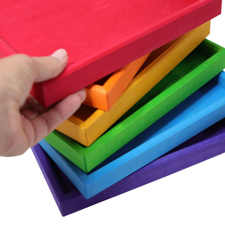 Grimm's Spiel & Holz - Wooden Rainbow Frames - Bella Luna Toys