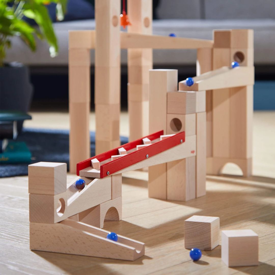 Large Wooden Marble Run Set