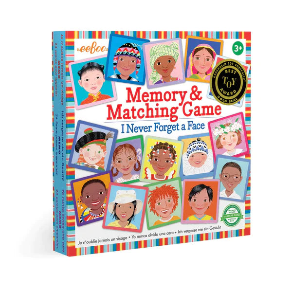 eeBoo - I Never Forget A Face Memory Matching Game - Bella Luna Toys