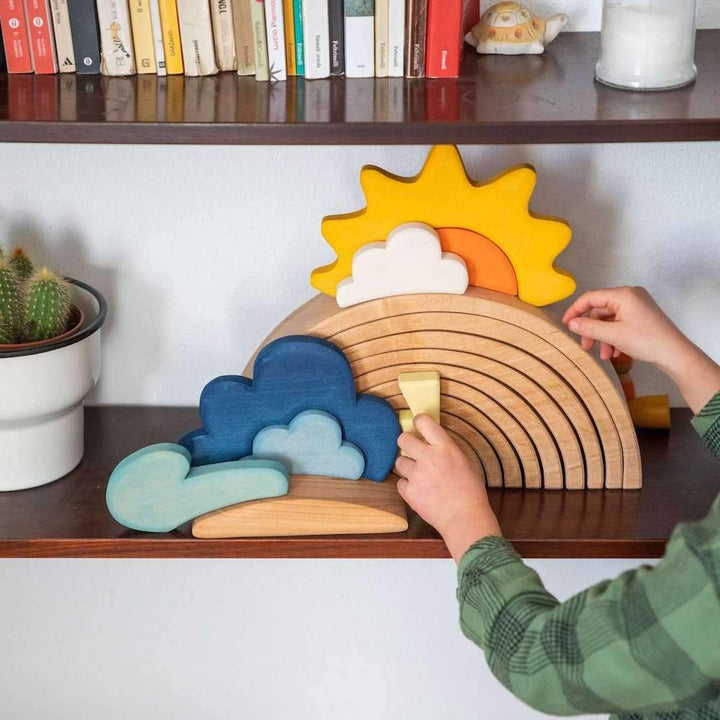 Grimm's Spiel & Holz - Wooden Weather Building Set - Bella Luna Toys