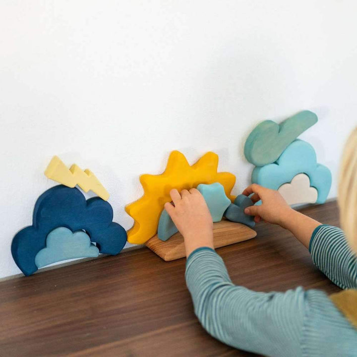 Grimm's Spiel & Holz - Wooden Weather Building Set - Bella Luna Toys
