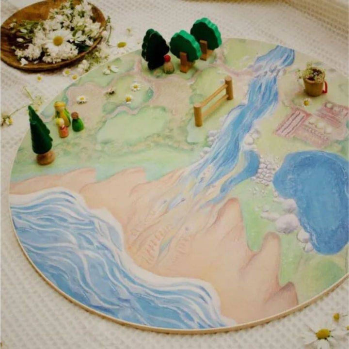 Waldorf Family - Land and Sea Wooden Playscape Board - Bella Luna Toys