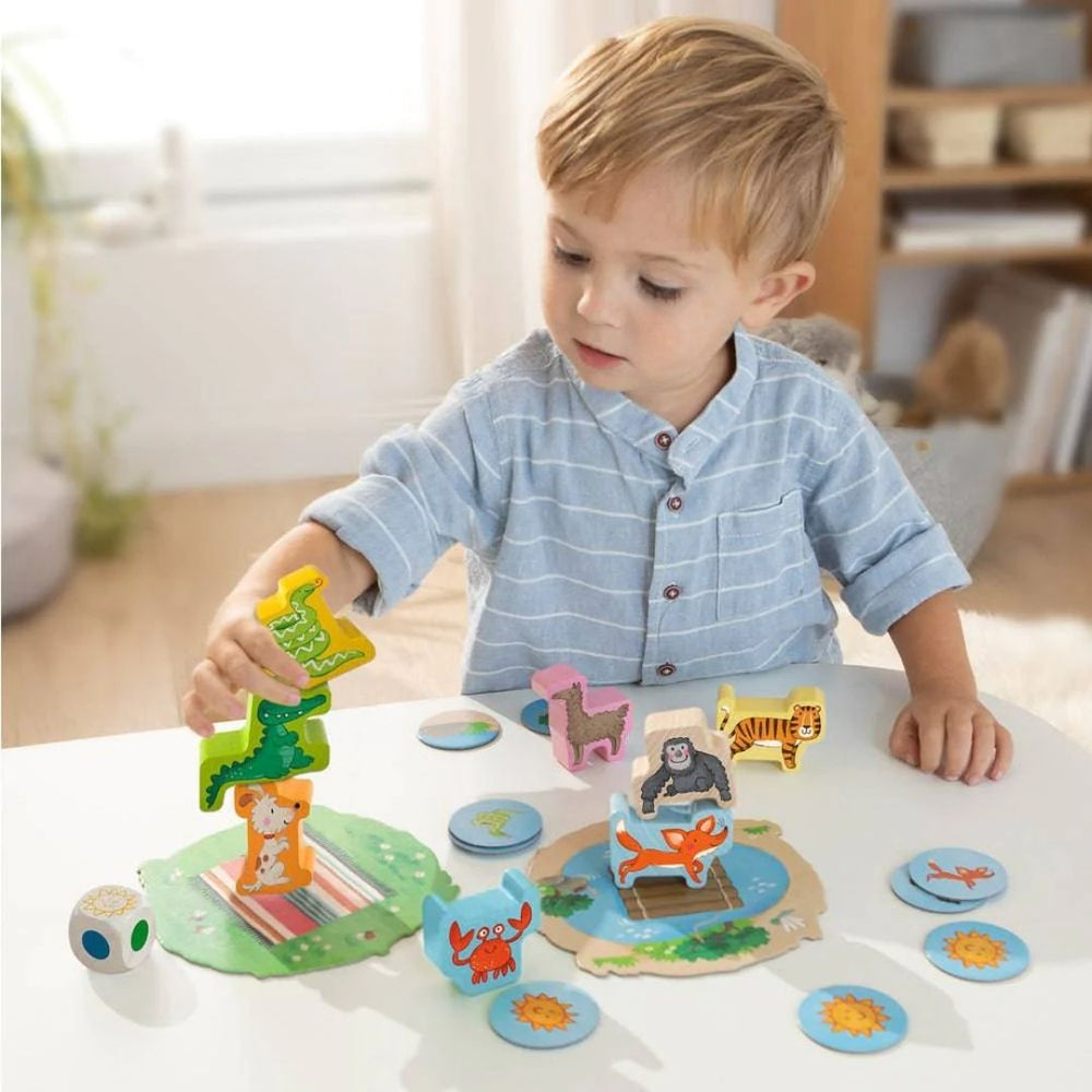 My Very First Games Animal Upon Animal Junior- Board games- Wooden toys- Bella Luna Toys