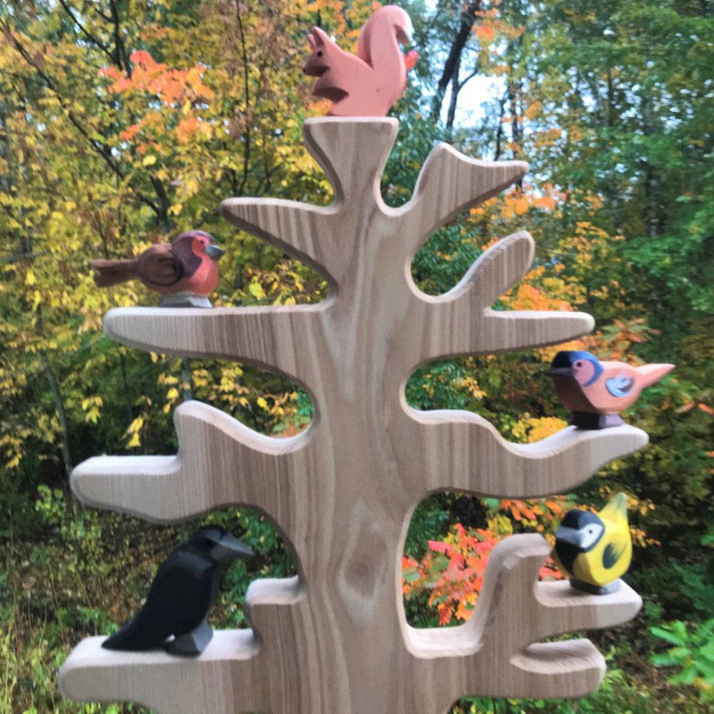 Ostheimer Wooden Bird Tree on Display - Bella Luna Toys