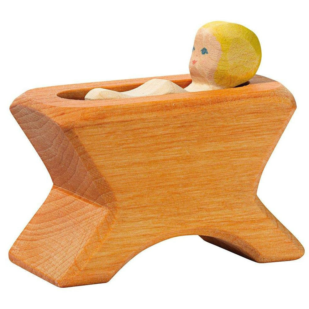 Ostheimer -  Nativity Crib with Infant Jesus - Bella Luna Toys