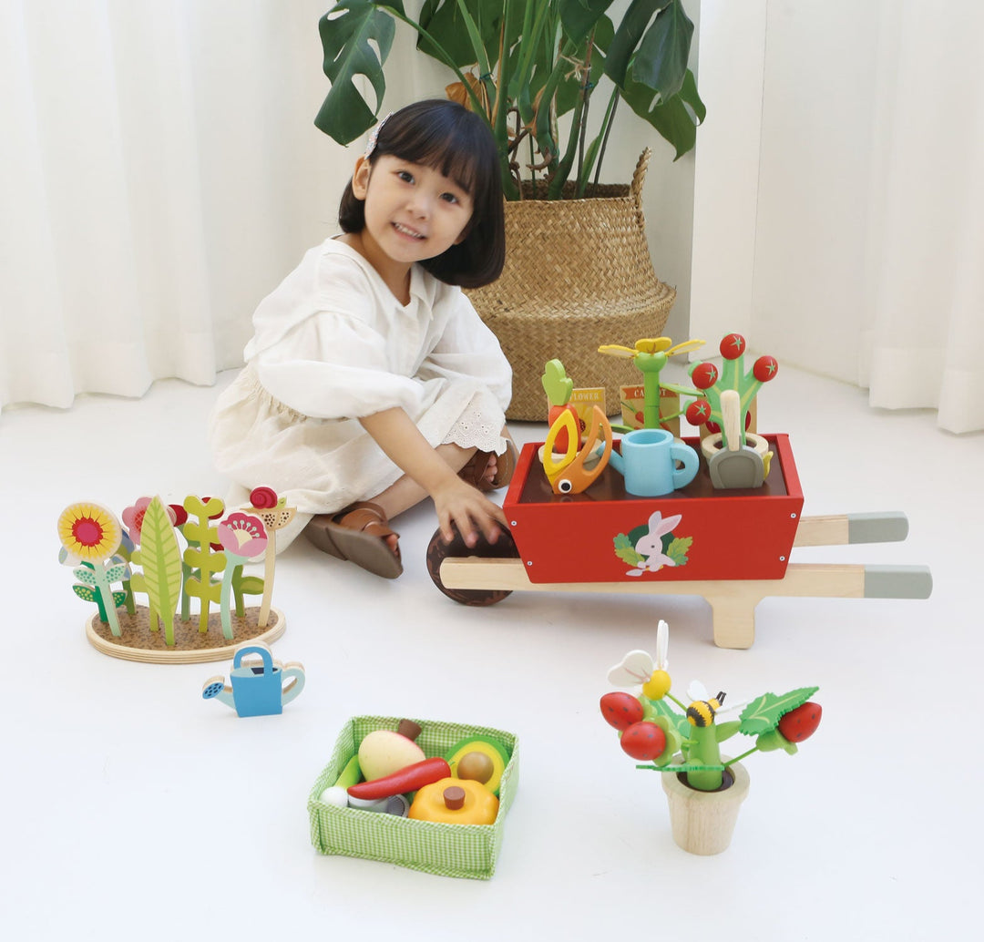 Tender Leaf - Wooden Garden Wheelbarrow Set - Bella Luna Toys