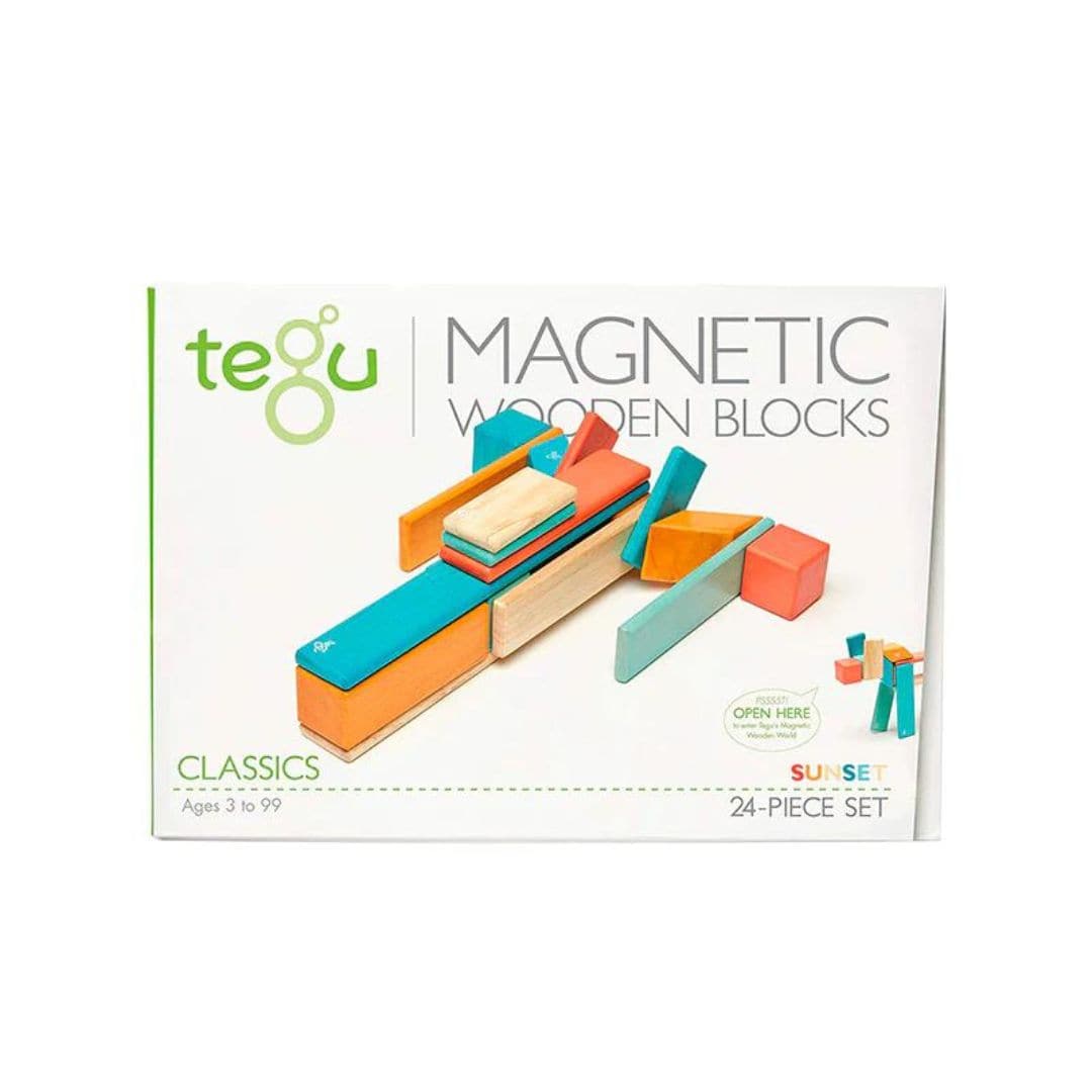 Tegu - 24 pc magnetic wooden blocks - Sunset