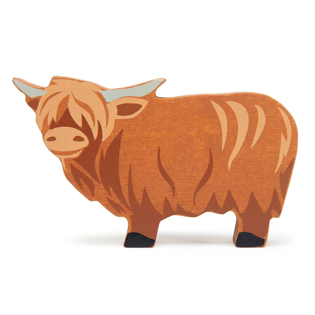 Tender Leaf Toys - Wooden Highland Cow - Bella Luna Toys
