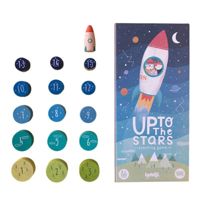 Londji Up to the Stars Wooden Stacking Game - Dexterity Games - Bella Luna Toys