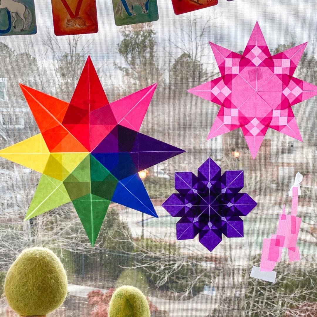 Waldorf Window Star Kite Paper - Bella Luna Toys