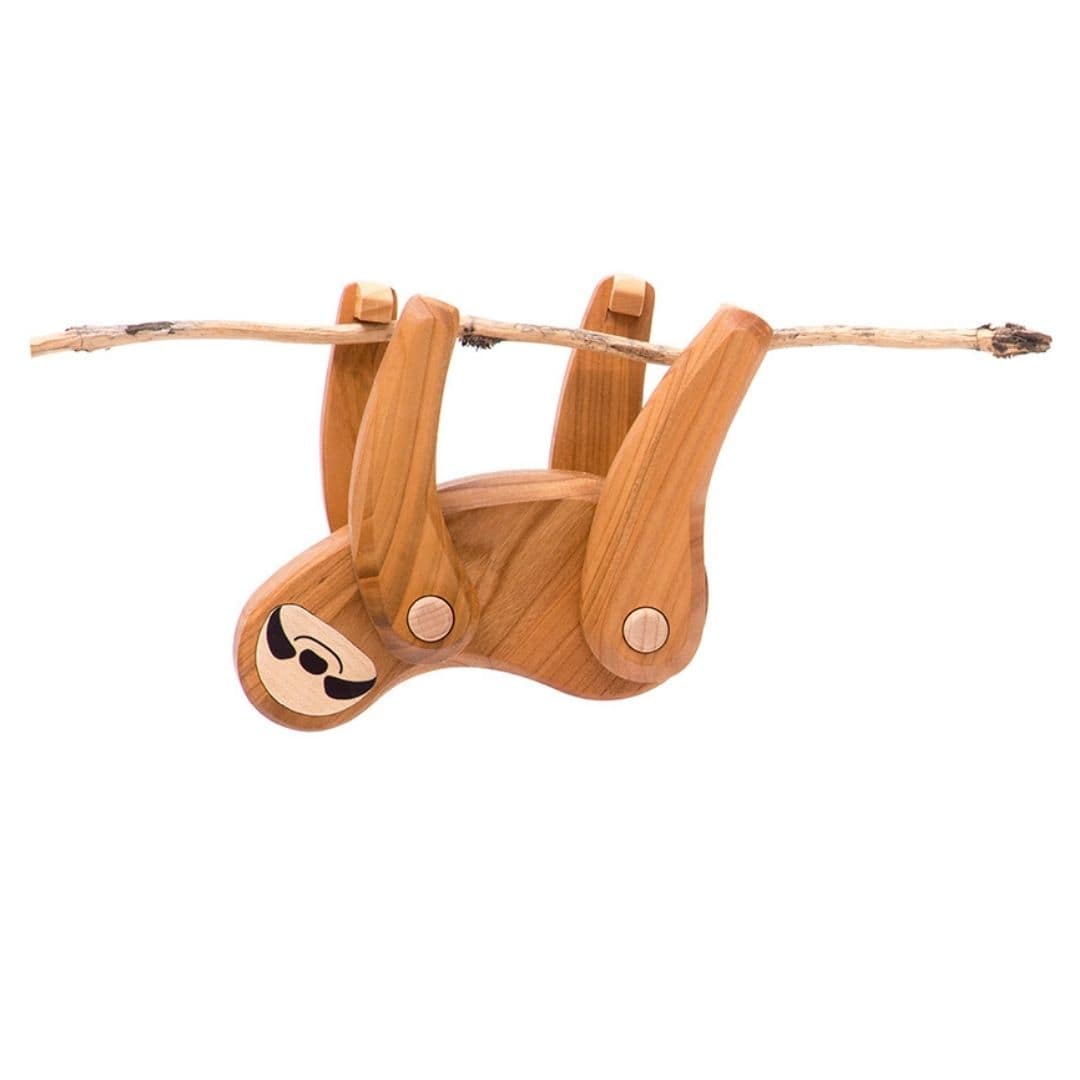 Bajo- Wooden Sloth, hanging from small branch- Bella Luna Toys