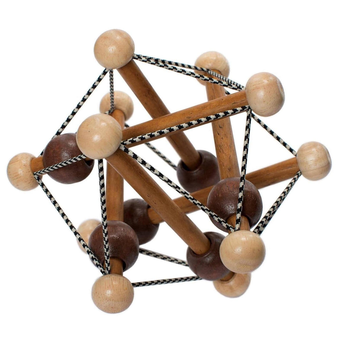 Wooden Baby Rattle Teether Toy, Manhattan Toy Artful Skwish