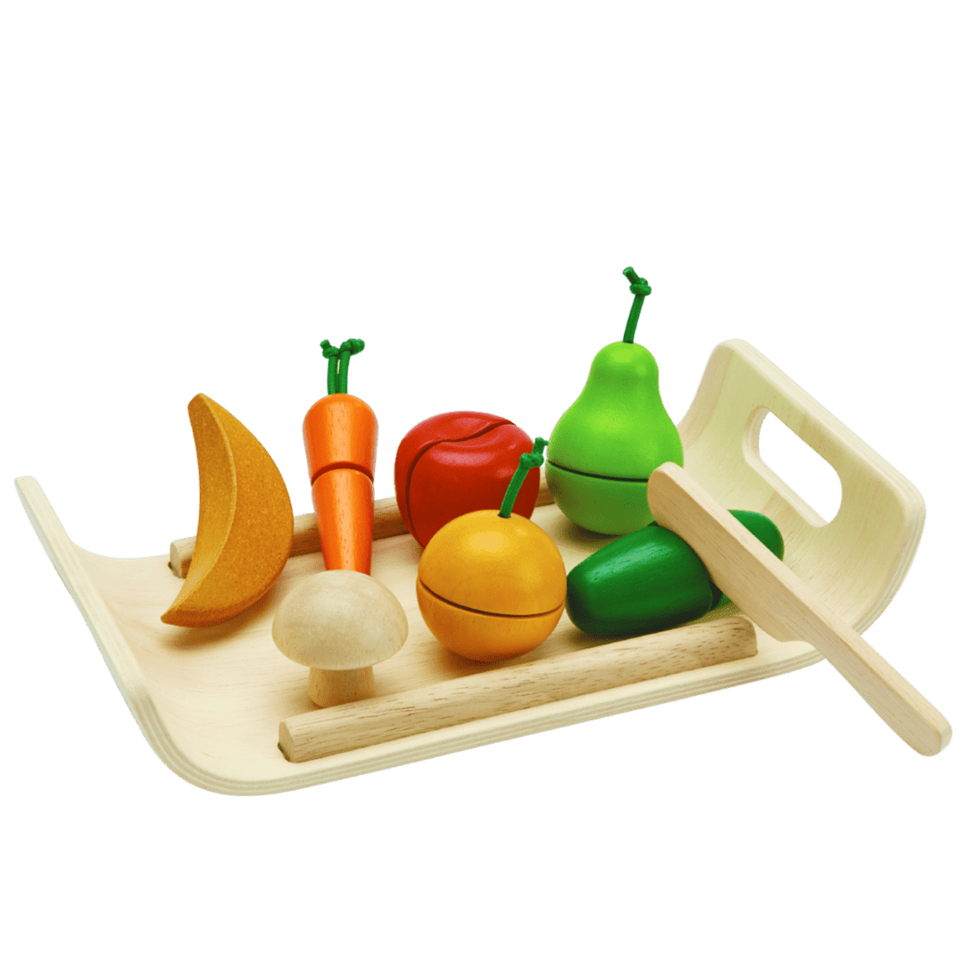 Plan Toys Assorted Wooden Toy Fruits & Vegetables