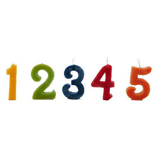 Beeswax Birthday Cake Candles - Numbers 1-5
