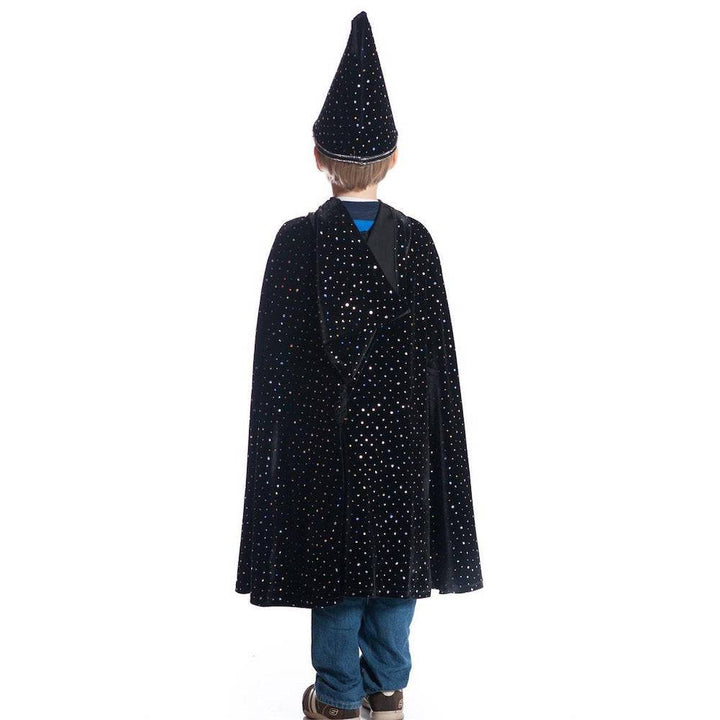 Boys Wizard Halloween Costume - Black Velvet Laser Dots - Bella Luna Toys