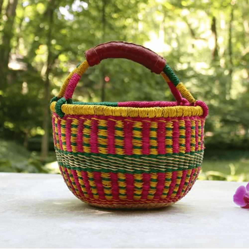 Child's Small Bolga Market Basket (colors vary)