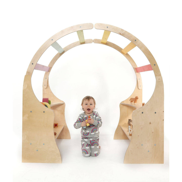 Sawdust & Rainbows - Waldorf Wooden Playstands Set - Kids - Play Stands - Bella Luna Toys