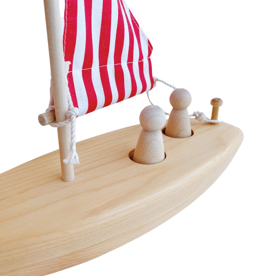 Wooden Toy Sailboat - Main Image