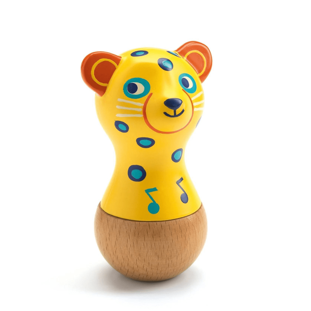 Djeco - Animambo Jaguar Maraca Musical Instrument - Bella Luna Toys