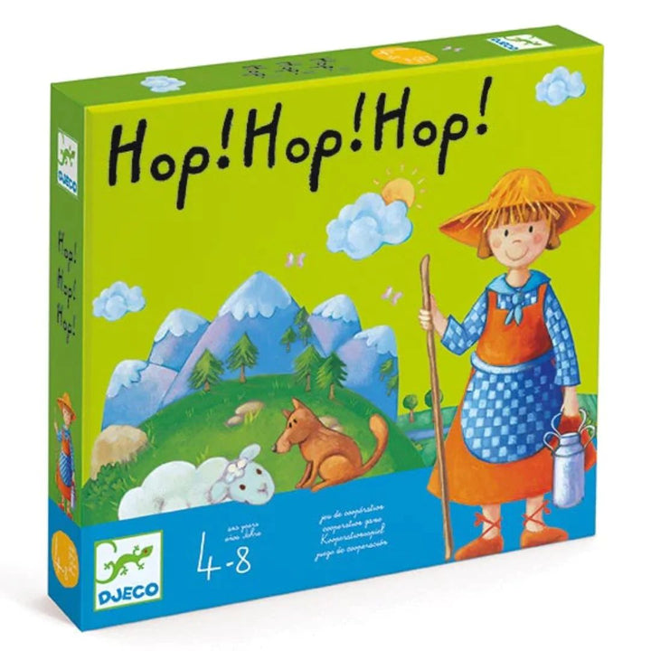 Djeco- Hop! Hop! Hop! boardgame box- Bella Luna Toys