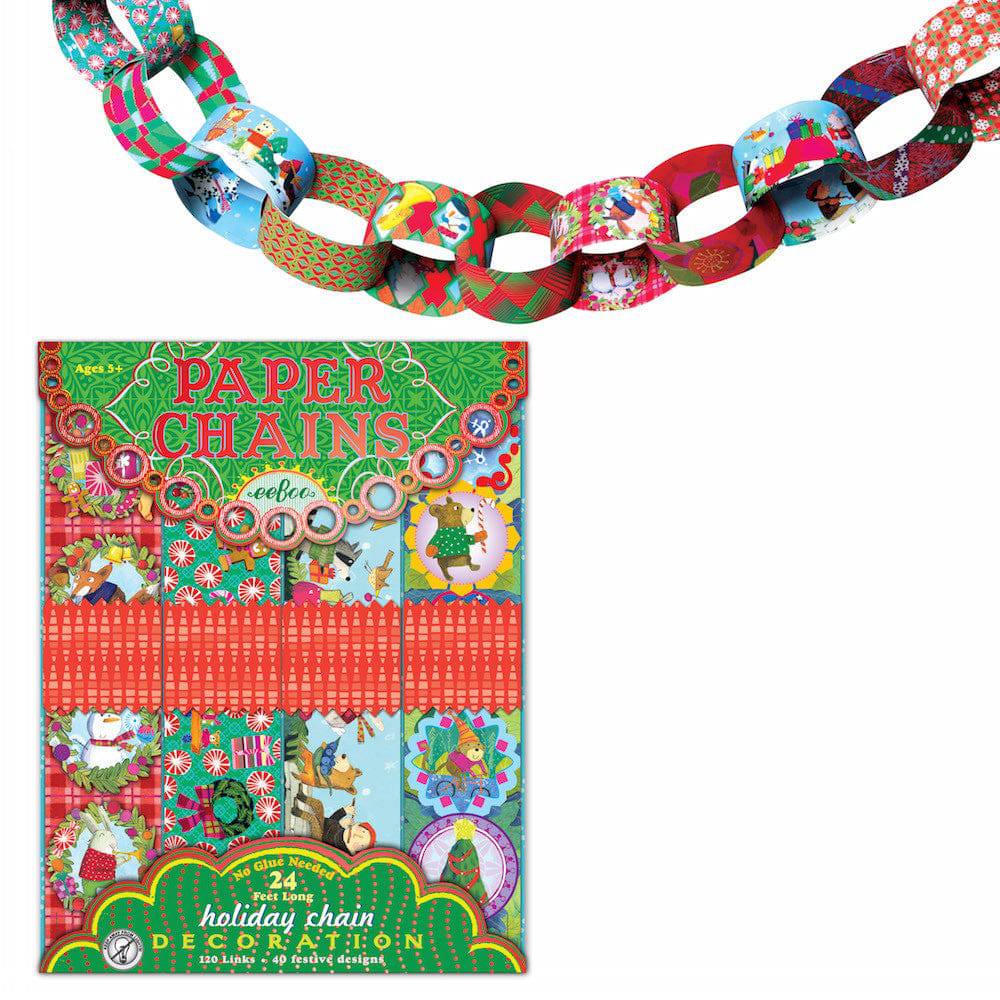 Paper Chains Kit - Holiday - eeBoo - Bella Luna Toys