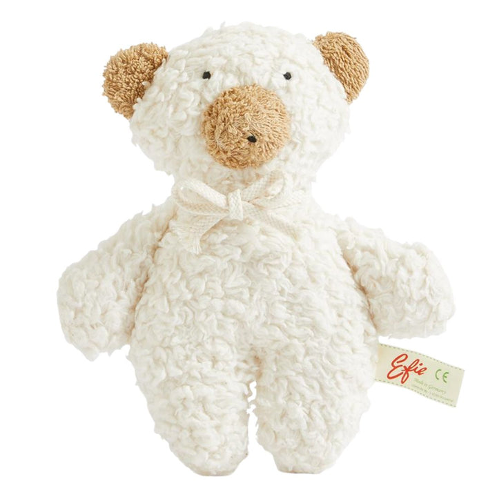 Efie- Organic Stuffed Bear Soft Baby Rattle - Bella Luna Toys- Bella Luna Toys
