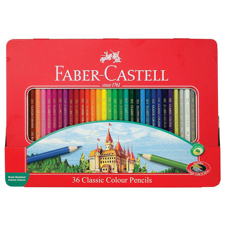 Faber-Castell Classic Colour Pencil Sketch Set, Tin of 48