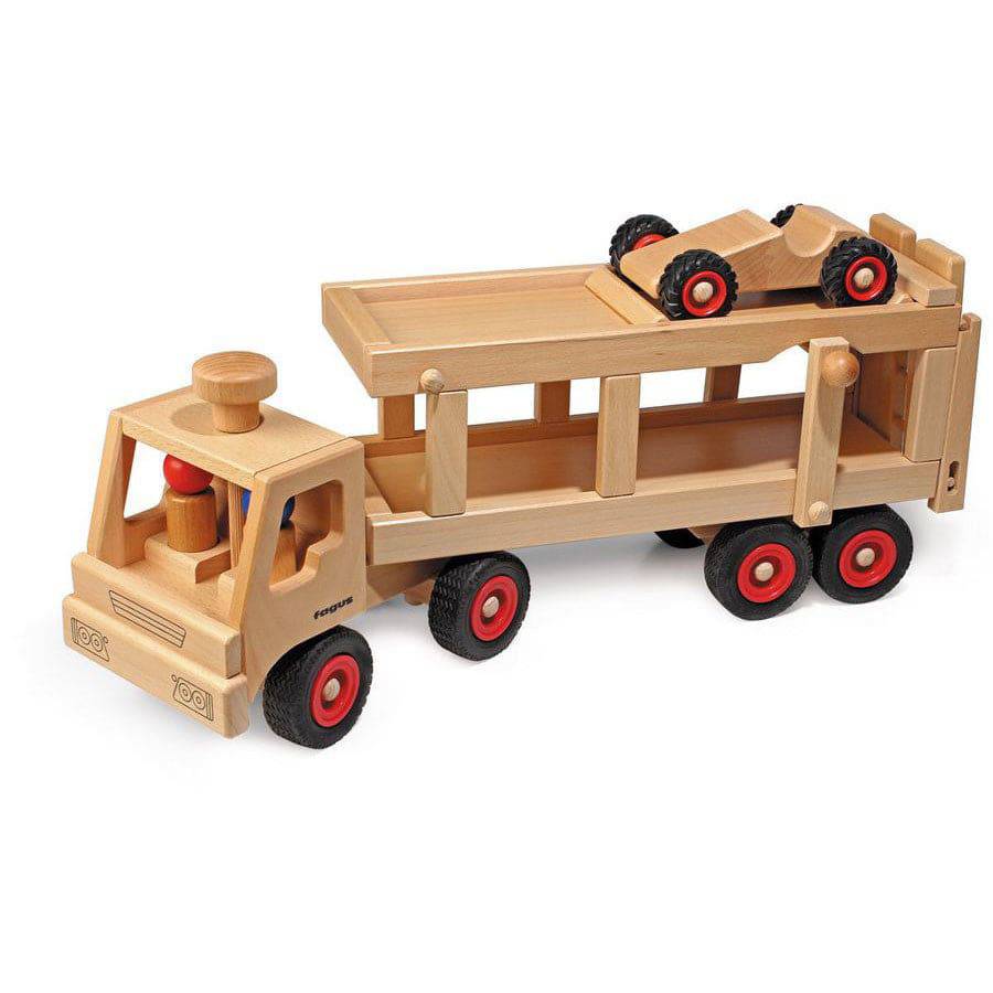 Fagus Car Transporter Carrier Wooden Toy Truck