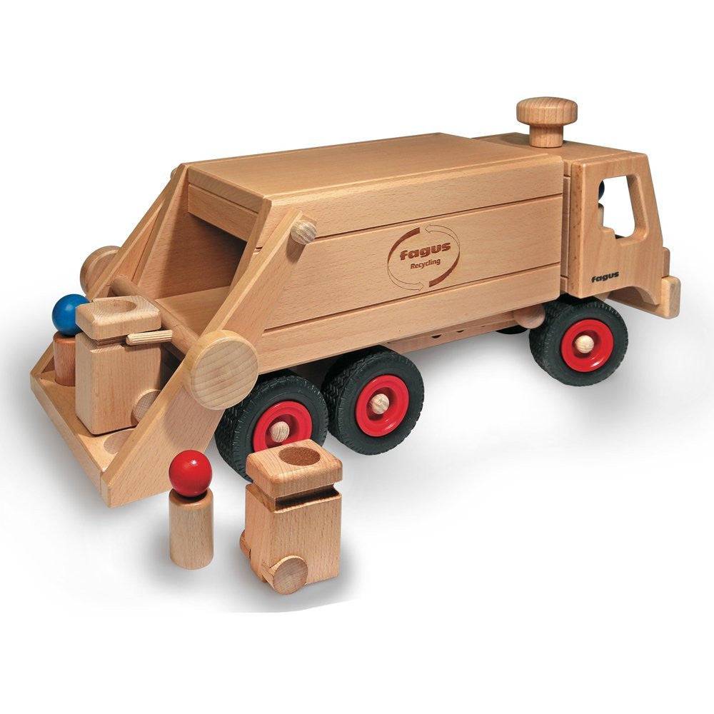 Fagus wooden toy garbage truck 10.66