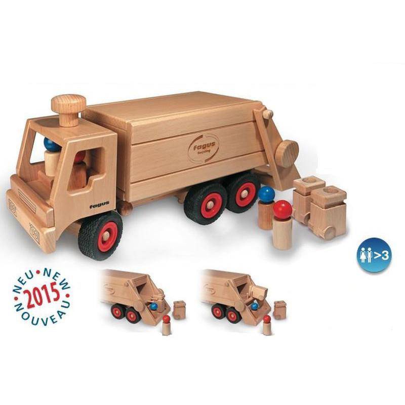 Fagus wooden toy garbage truck 10-66