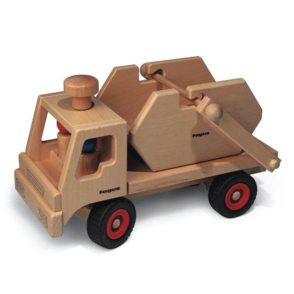 Fagus Wooden Toy Skip Dump Truck- Bella Luna Toys