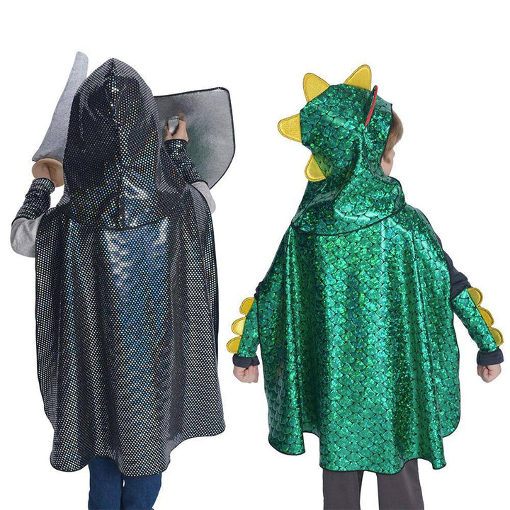 Fairy Finery - Dragon & Knight Reversible Costume - Halloween Cape