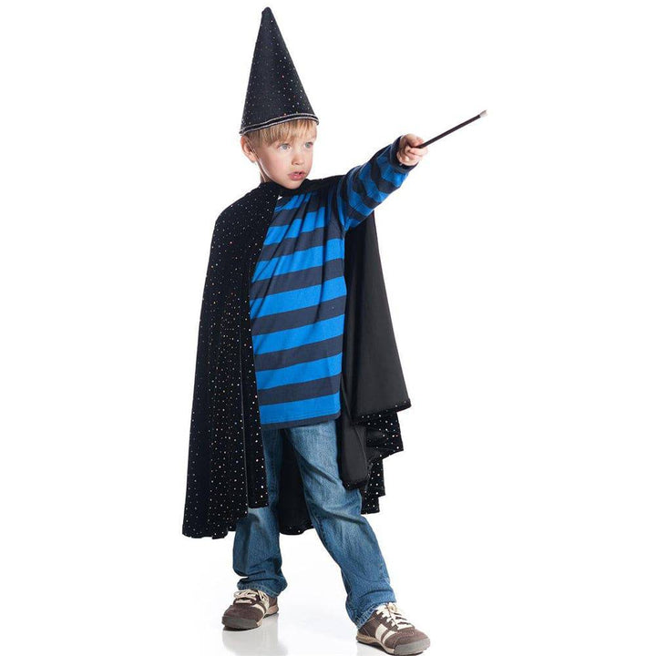 Boys Black Velvet Wizard Halloween Costume - Bella Luna Toys