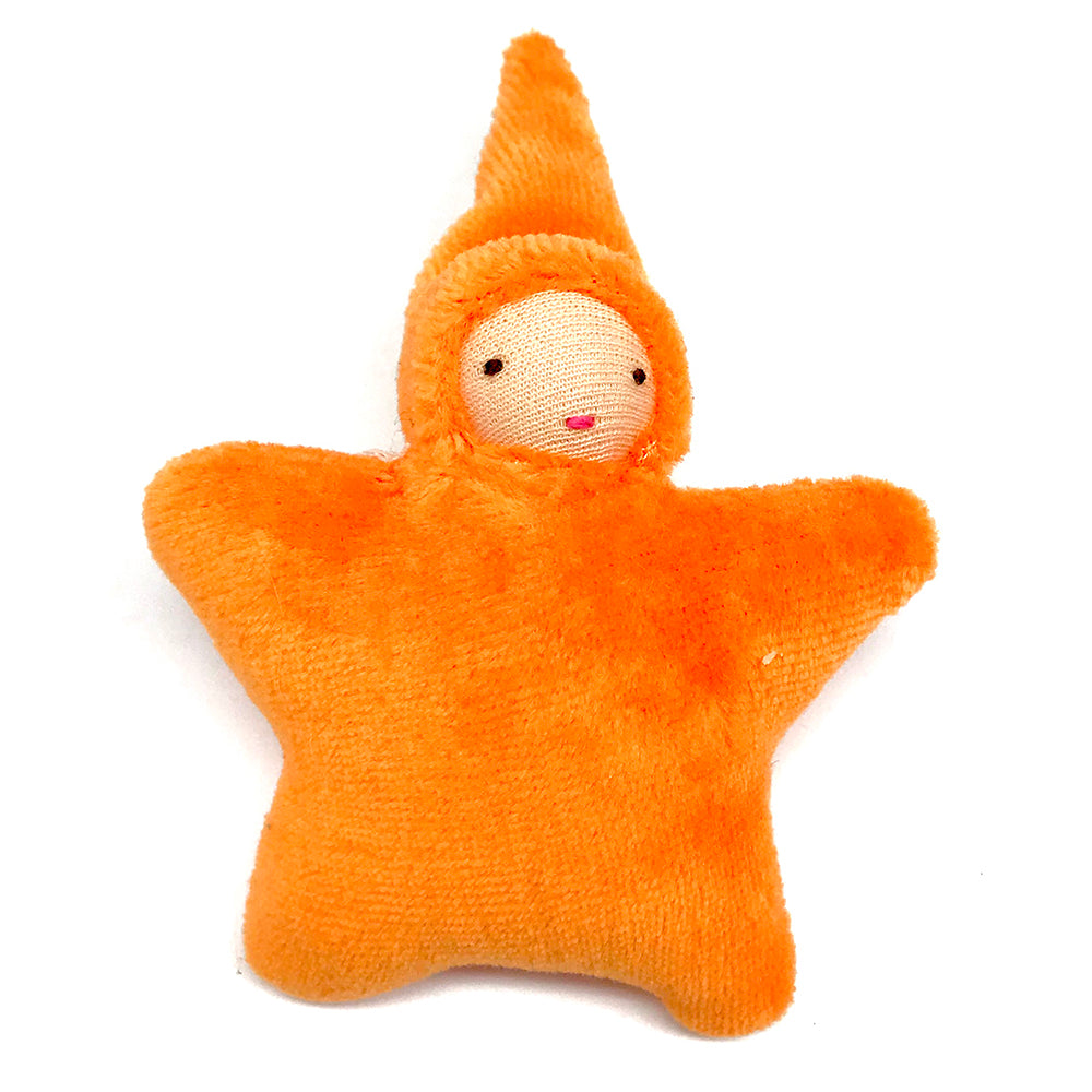 Star Child Miniature Waldorf Baby Doll - Bella Luna Toys - Peach Orange