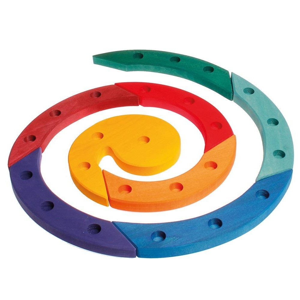 Grimm's Spiel & Holz - Wooden Birthday / Advent Spiral - Rainbow - Bella Luna Toys