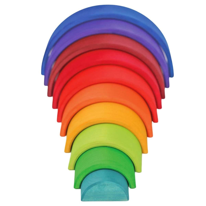 Grimm's Spiel & Holz - 10 Piece Counting Rainbow Tunnel - Bella Luna Toys