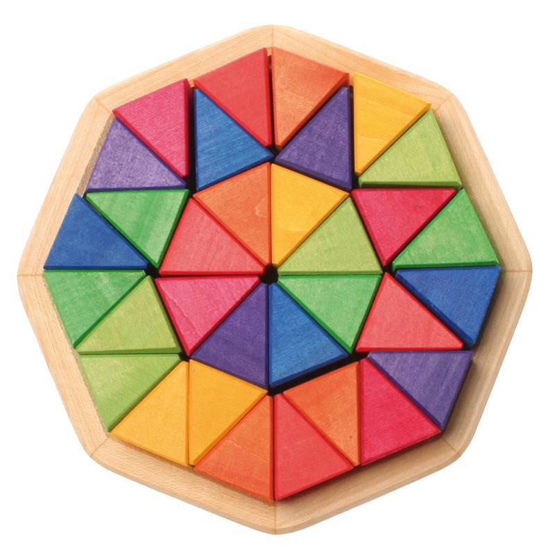 Grimm's Spiel & Holz Creative Octagon Wooden Puzzle Blocks | Bella Luna Toys