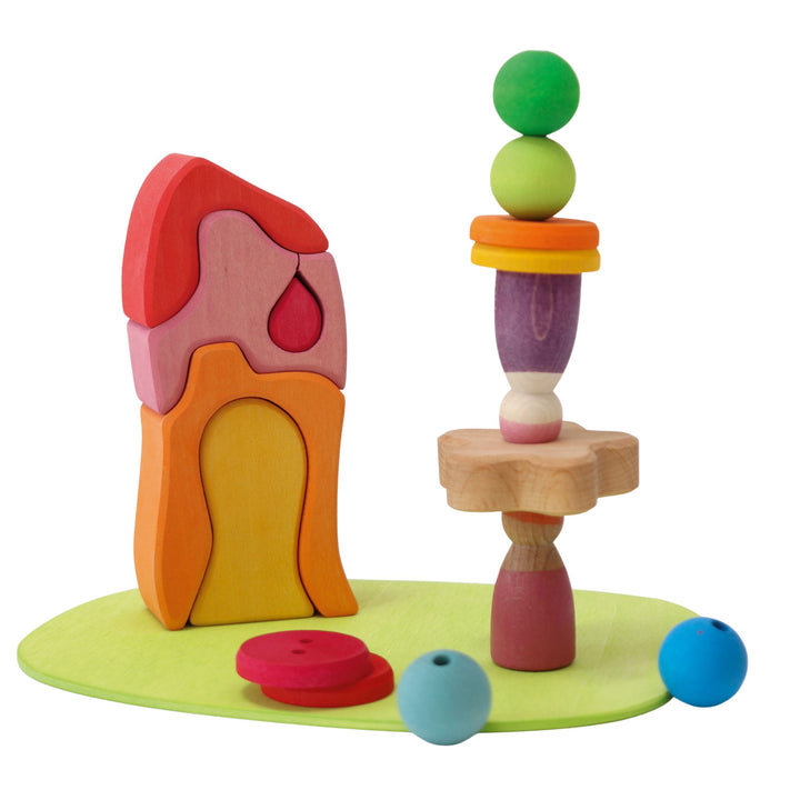 Grimms Down by the Meadow- Wooden Small World Play Set-Wooden Toys- Bella Luna Toys