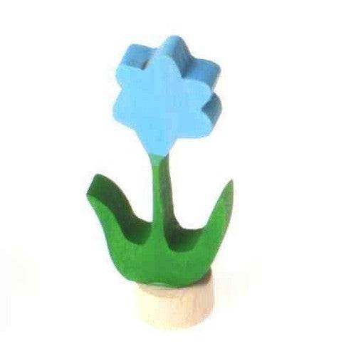 Grimms Wooden Birthday Ring Decoration, Blue Flower