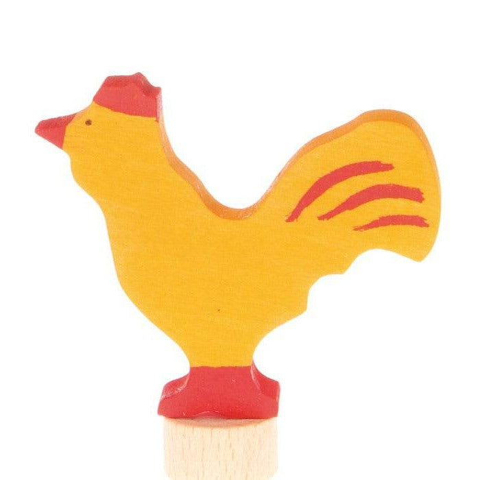 Birthday Ring Decoration - Yellow Rooster - Chicken
