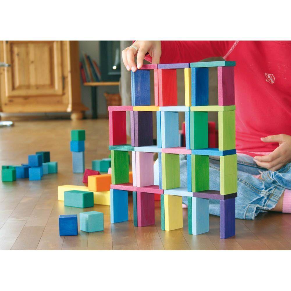 Color Chart Rally - Wooden Building Blocks | Bella Luna Toys