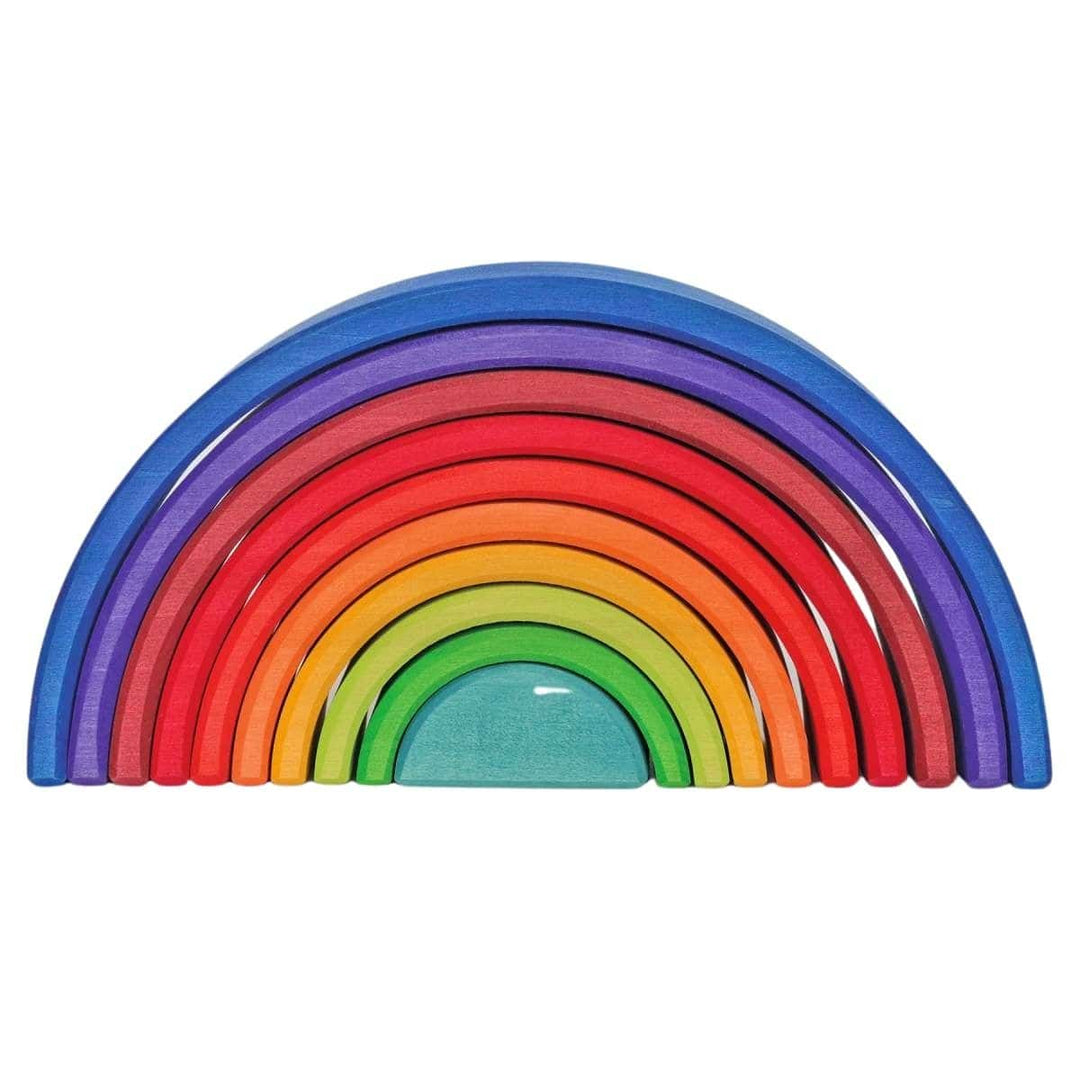 Grimm's Spiel & Holz - 10 Piece Counting Rainbow - Sunset Colors - Bella Luna Toys