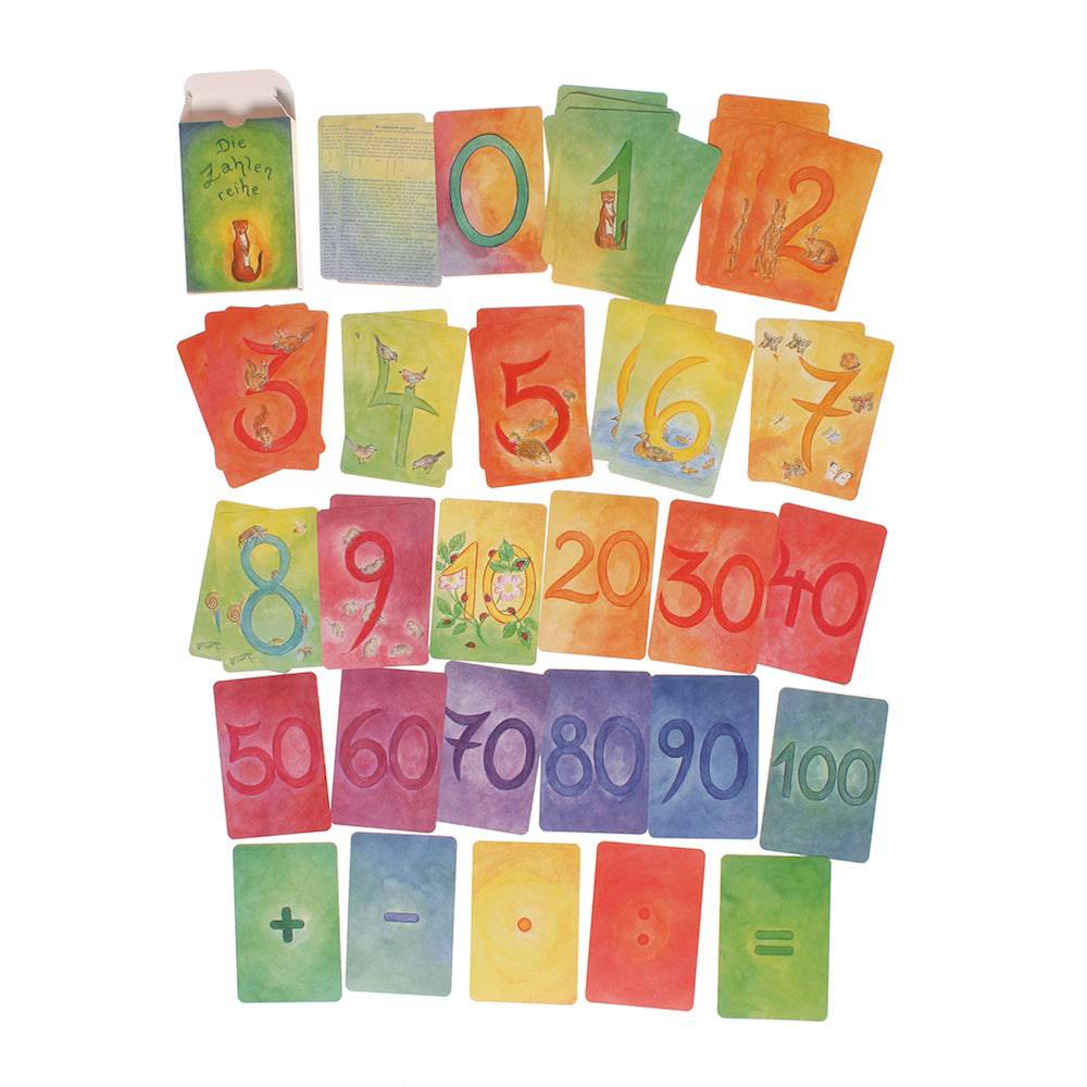 Illustrated Number Math Cards, Grimms Spiel & Holz | Bella Luna Toys