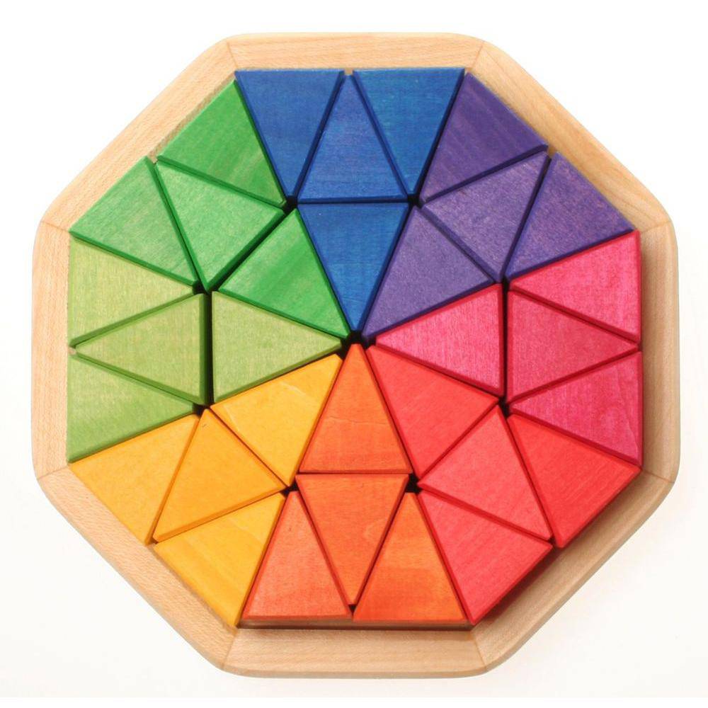 Grimm's Spiel & Holz Creative Puzzle Octagon Wooden Blocks | Bella Luna Toys